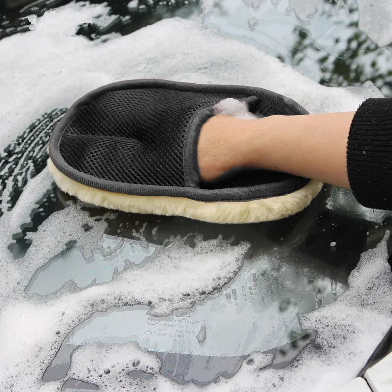 Gants en Laine - WoolCarWashingGloves™ - Noir